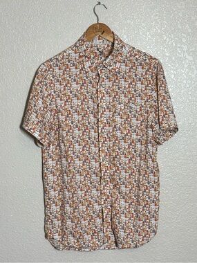 Nicoby happy hour shirt small whiskey bottle print